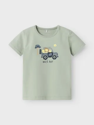 NAME IT - NBMHOLLOW SS TOP BOX aqua gray - Gr. - 56