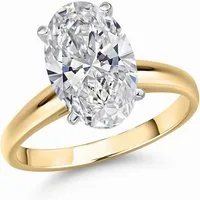 Jumpeak Verlobungsring 585er Gold, 3 Karat im Labor elliptisch, Damen-Ehering, E VVS2,2EX,IGI-Zertifikat,ring damen,geschenk