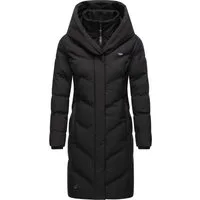 Ragwear Steppmantel Natalka Melange wasserdichter Damen Wintermantel mit gefütterter Kapuze