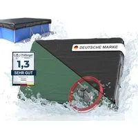 Planenfux® Pool-Abdeckplane Poolplanen rechteckig PE Material - Grün (PARENT), 380-420 x 180-220 cm Pool Abdeckung aus starkem 200g/m² PE Material
