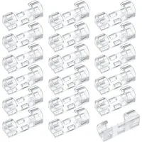 FELIXLEO Kabelverbinder-Sortiment Kabelklemmen Selbstklebend Rund Kabelhalter Transparent, 120-tlg.