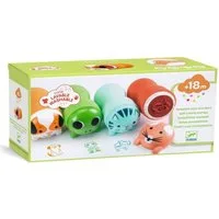 DJECO Stempel Ergonomische Selbstfärbestempel für Kleinkinder ab 18 Monaten, 4 Stück