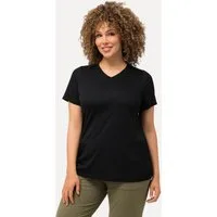 Ulla Popken T-Shirt Funktionsshirt antibakteriell V-Ausschnitt Halbarm