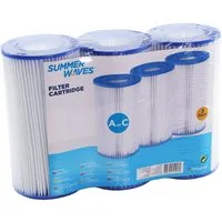 SummerWaves Pool-Filterkartusche Summer Waves Filterpatrone 3er Pack Typ A/C