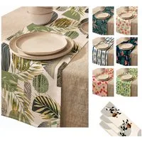 LIVINA HOME Tischläufer Premium Tischdecke abwaschbar, Tischband, moderne Leinenoptik Decke, Tischtuch, Gartentischdecke, Tafeltuch, Oster Deals Sale!