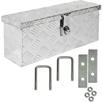 Trucky Anhänger-Deichselbox Truckbox Deichselkasten D015 inkl. Montagesatz Aluminium Deichselbox