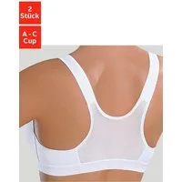 petite fleur by Lascana Sport-BH (Packung, 2 Stück) ohne Bügel, aus weicher Baumwoll-Qualität, ideal für Yoga