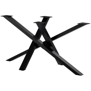 CLP Tischbein, Schwarz, Metall, 140x72x70 cm, Esszimmer, Tische, Esstische, Tischsysteme