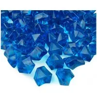 Goodymax Streudeko Goodymax® Kristall-Eis 25 mm Blau 50 Stück, Ziersteine Dekosteine Granulat Diamanten Edelsteine Dekoeis