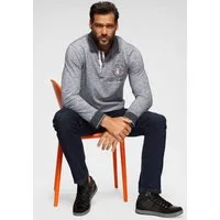 Man's World Langarm-Poloshirt Langarm, melierte Optik, Polokragen, aus Baumwolle