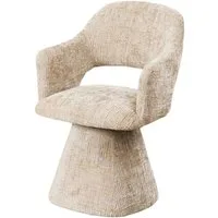 WAHSON OFFICE CHAIRS Esszimmerstuhl Drehbarer Chenille-Polsterstuhl mit Armlehnen, retro, für Esszimmer...