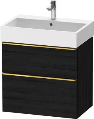 Duravit D-Neo Waschtischunterbau wandhängend Eiche Schwarz Matt 684x442x625 mm - DE4372034160000 DE4372034160000