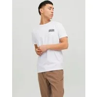 Jack & Jones T-Shirt JJECORP Herren-Tee mit figurbetonter Silhouette bedruckt, modisch, schmal, Baumwolle, Rundhals