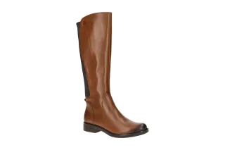 CAPRICE Damenstiefel 25513 Braun Cognac Kniehoch Blockabsatz Gummisohle Rei?v...