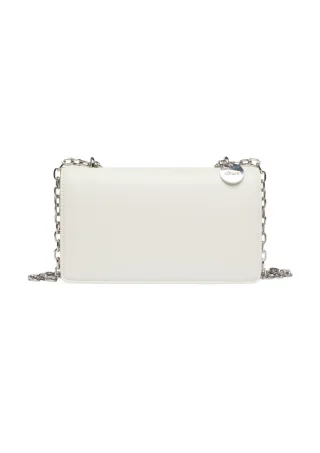 s.Oliver Red Label - Crossbody-Bag in Leder-Optik mit Kettenriemen weiß - Gr. - ONE SIZE