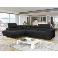 MIRJAN24 Ecksofa Torezio, mit Bettkasten und Schlaffunktion, Einstellbare Kopfstützen, 274x203x70-90 cm