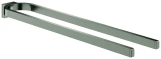 GROHE Handtuchhalter Selection 41059 2-armig hard graphite gebürstet, 41059AL0 41059AL0