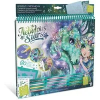 Nebulous Stars Kreativset Kreatives Skizzenbuch Ariaz & Joyiaz, mit Schablonen, Aufkleber und Stifte, Fantasiepferde, Zeichenset