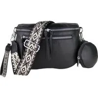 MIRROSI Bauchtasche Damen Taschen, Umhängetasche, Brusttasche, 30x20x9cm Veganes Leder (Schultertasche für jeden Anlass, (dazu 1x Münzbeutel und 1x Schlüsselband), Crossbody Bag, Bohemian gemusterten& verstellbaren Schulterriemen