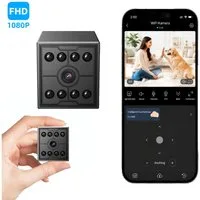 ibettertec Überwachungskamera Mini-Kamera mit 1080P Infrarot-Nachtsicht,1200mah,Haustierkamera (Überwachungskamera innen,Lange Standby WiFi Kamera, Babykamera,für zu Hause, im Innenbereich und im Büro, 1-tlg.,Intelligente Erkennung, Bewegungserkennun