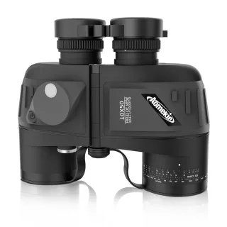 AOMEKIE Powerful 10X50 Binoculars HD Military Marine Bird Watching Waterproof Telescope With Internal Rangefinder & Comp