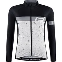 FORCE Radtrikot Jersey Jacke FORCE SPRAY LADY grauweiss schwarz %%%