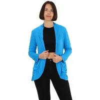 malito more than fashion Cardigan Damen Cardigan mit Seitentaschen 728 elastische Shirtjacke mit krempelbaren Ärmeln