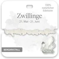 bb Klostermann Armband BB Klostermann Edelstein Armband Bergkristall Sternzeichen Zwillinge
