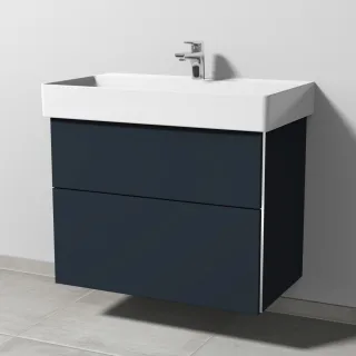 Sanipa 3way Waschtischunterbau zu Duravit Dura Square Waschtisch mit 2 Auszügen, Marine-Matt BP4281R