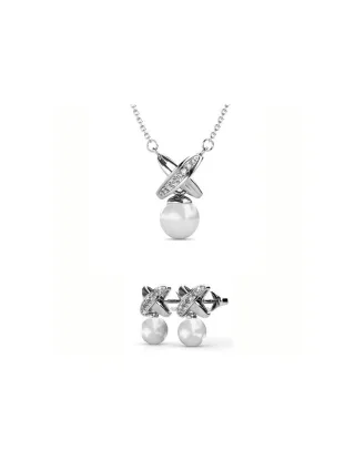 Parure et Coffret Chris Pearl - Argenté et Cristal