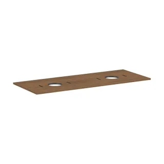 hansgrohe Xilesa E Konsole 54280550 1375x550mm, ohne Hahnloch, 2 Ausschnitte, Eiche Kaschmir