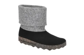 Asportuguesas P018137000 CADY L Damen Chelsea Boots Schwarz Tweed Combo Filz