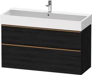Duravit D-Neo Waschtischunterbau wandhängend Eiche Schwarz Matt 1184x442x625 mm - DE4375004160000 DE4375004160000