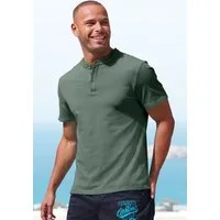 John Devin Henleyshirt mit Stehkragen, Regular-Fit, aus Baumwoll-Piqué