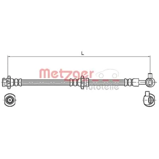 Metzger Bremsschlauch vorne rechts Nissan X-Trail 1