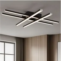 IMPTS Deckenleuchte LED Deckenlampe Schwarz 3000K Deckenleuchte, Warmweiß, LED fest integriert, Warmweiß, Modern LED Deckenlampe für Wohnzimmer Schlafzimmer Küche und Flur