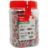 Dübel DUOPOWER 8x40 BigBox hellgrau/rot, 450 Stück, wiederverschließbare Dose