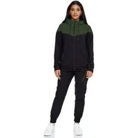 L.gonline Freizeitanzug Damen Jogginganzug, Freizeitanzug 984 (Kapuzenjacke mit Reißverschluss, Hose, 2-tlg), Fitness Freizeit Casual