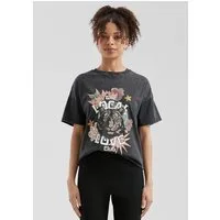 QS Kurzarmshirt T-Shirt Gewaschenes T-Shirt im Oversized Fit