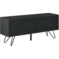 en.casa Sideboard, Bollebygd Wohnzimmerschrank 46,5 x 110 x 30 cm Schwarz