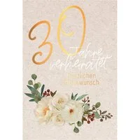 Skorpion Grußkarten Perlenhochzeit - 30. Hochzeitstag - Glückwunschkarte im Format 11,5 x