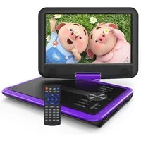 Boifun 11.5" Tragbarer DVD Player Tragbar mit 9.5" HD-Schwenkbildschirm Portabler DVD-Player (Unterstützung für USB/TF-Karte/AV-Übertragung, 32 GB Festplatte, Unterstützung Sync TV/USB/TF-Karte)