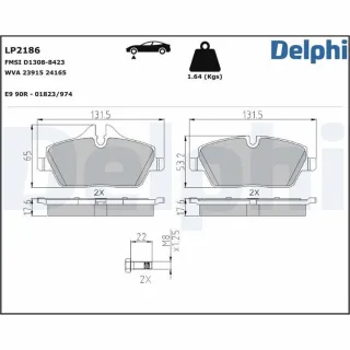 Delphi Bremsbel?ge vorne BMW 1er 2er Mini Mini 1,6
