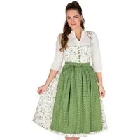 Berwin & Wolff Dirndl Midi Dirndl 2tlg. - NICOLA - creme/geblümt/olivgrün