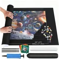 AKKEE Puzzleunterlage 1500/3000 Teile,Tragbare Puzzles Matte, Puzzlematte Rolle Aufblasbar, (3000-tlg), Filzmaterial