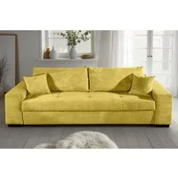 COLLECTION AB Schlafsofa Kreta, B: 248 cm, Liegefl. 137x195 cm, Schlaffunktion, Bettkasten & 2 Zierkissen, optional mit Topper