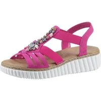 Rieker Plateausandale, Sommerschuh, Sandalette, Plateauabsatz, mit weicher Innensohle
