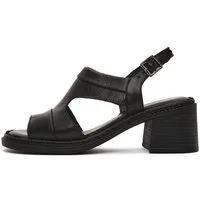 Derimod Sandaletten aus Leder mit mittlerem Absatz Sandale Echtes Leder, Lederfutter, TPU-Sohle, Schnallenverschluss, Blockabsatz