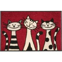 wash+dry by Kleen-Tex Fußmatte Fußmatte "Three Cats", Höhe: 7 mm, Motiv