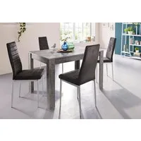 OTTO home Essgruppe mit Tisch und 4 Stühlen, (Set, 5-tlg), Tischbreite 120 cm Esszimmer Set, Tischgruppe